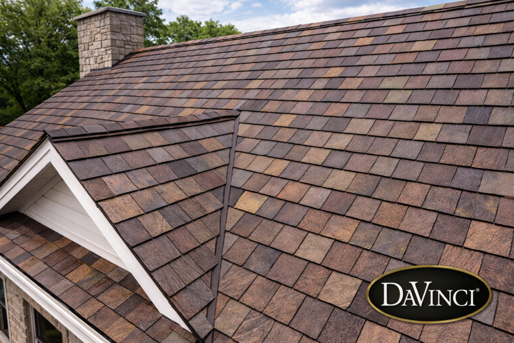 DaVinci synthetic roofing installation on a residential home in Texas