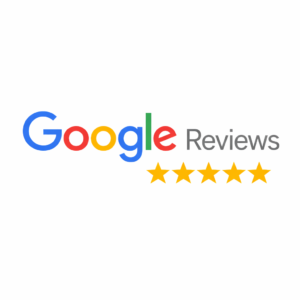 Google Reviews logo with five gold stars rating