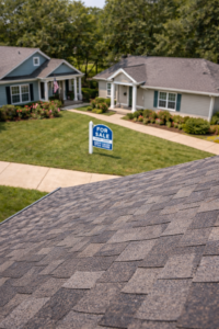 Well maintained residential roof that helps maintain home value