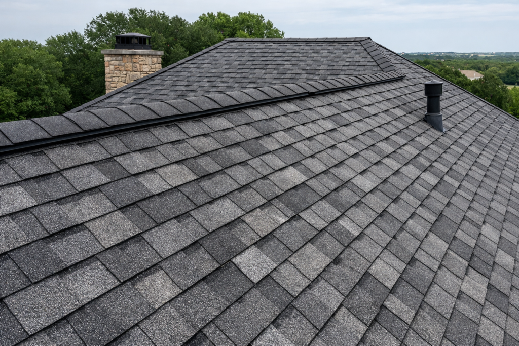 Atlas Pinnacle Impact shingles installed on a residential roof with architectural design and durable asphalt texture