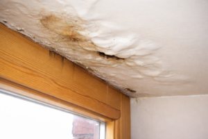 Ceiling interior with smooth drywall and no visible water damage after roof leak repair