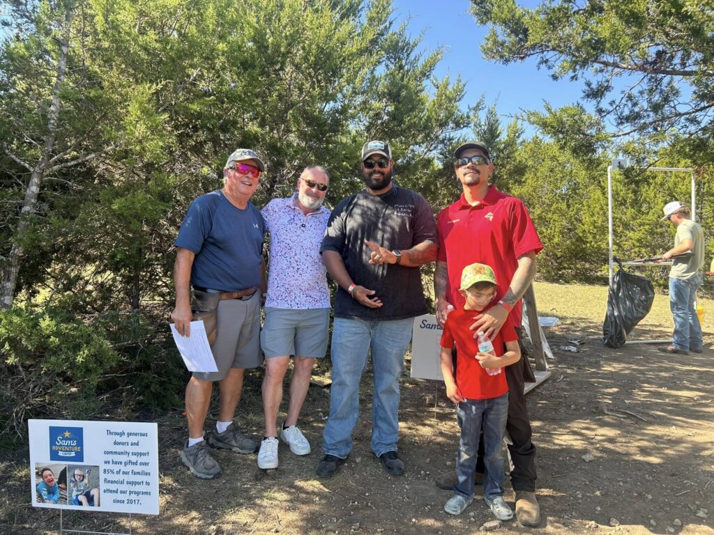 Energy Rey, David Hanna, Dominique Gilmore, and Lulu Jones at the Sam’s Adventure Camp skeet shoot event at Reunion Ranch in Texas