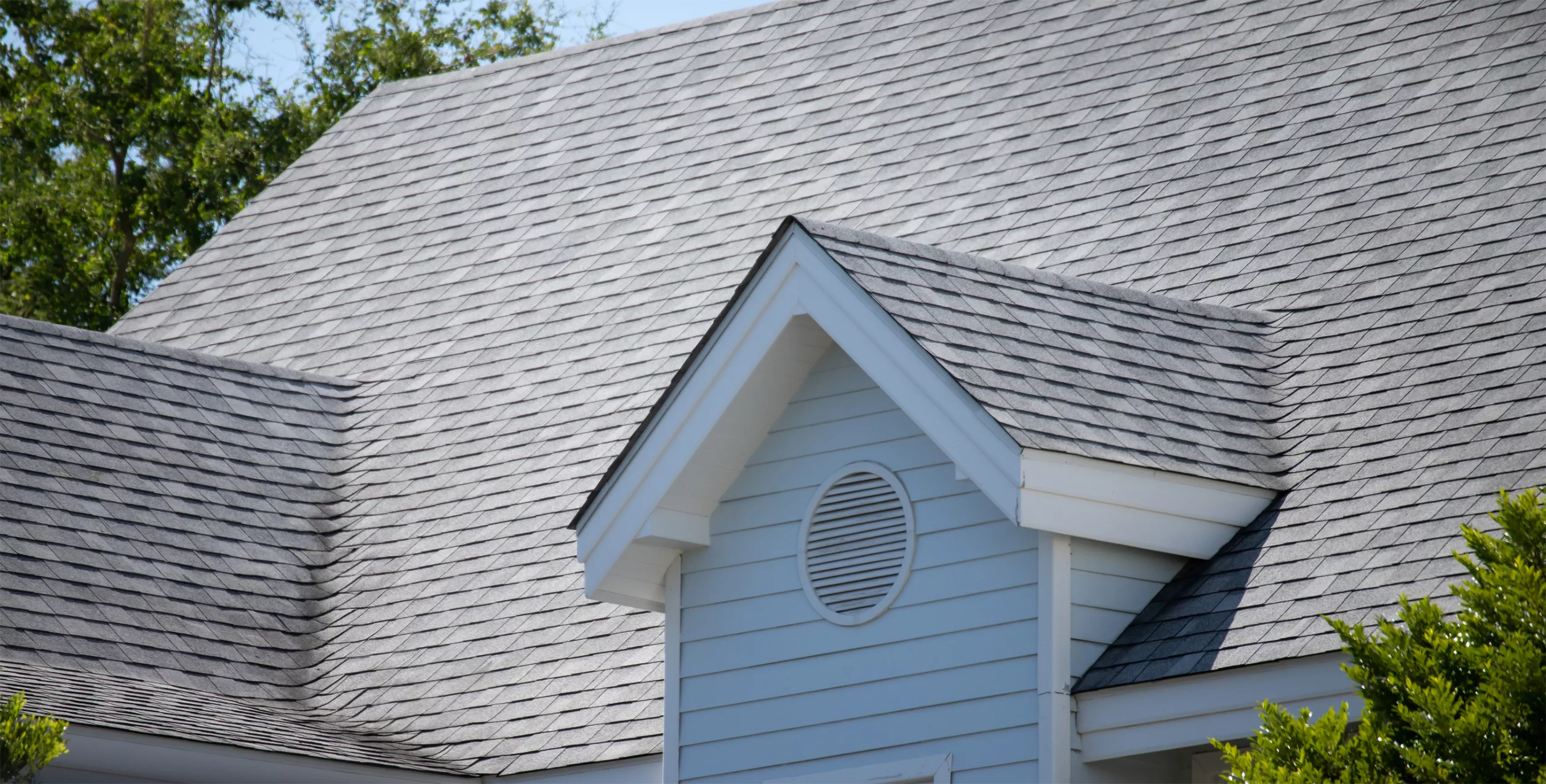 Asphalt shingle roof on a house