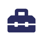 toolbox icon representing general contractor services including roofing, gutters, and home improvements