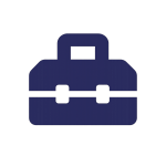 toolbox icon representing general contractor services including roofing, gutters, and home improvements