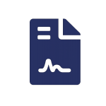 document icon with signature representing roofing warranties and product guarantees in Texas