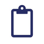 clipboard icon representing roofing project coordination and inspection checklist services