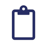 clipboard icon representing roofing project coordination and inspection checklist services