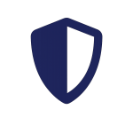 shield icon representing certified and trusted roofing professionals and protection for homes