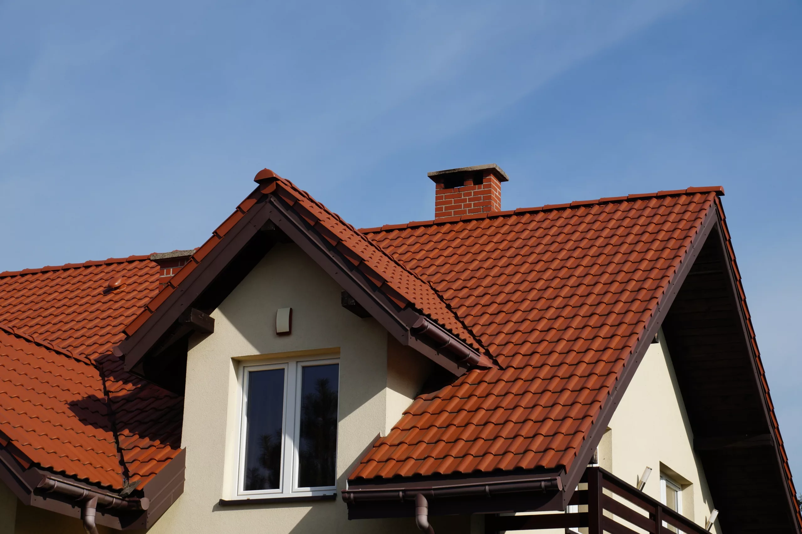 Red ceramic tile roof