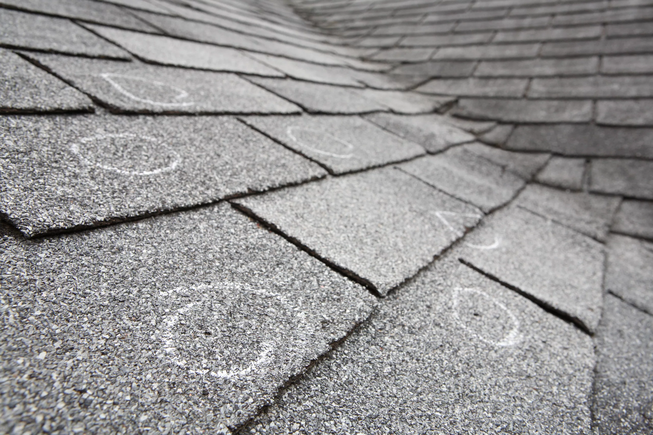 Asphalt shingle roof on a house
