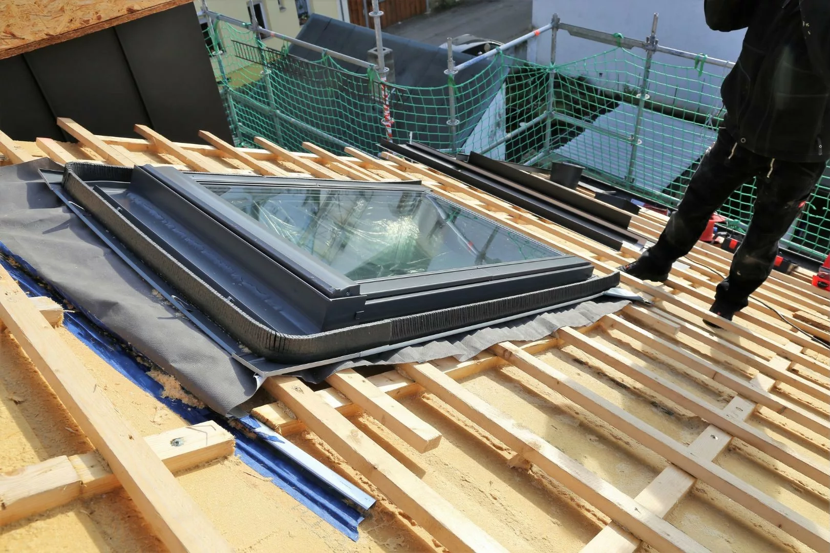 A clean, repaired residential skylight